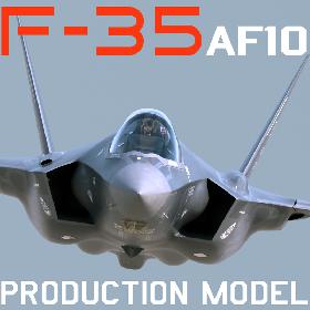 US Air Force F-35 AF-10 Lightning II with pilot